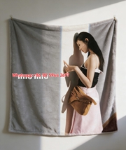 Miu Miu Tan Suede Bag & Pink Skirt Print Flannel Sofa Throw Blanket IMG_0641